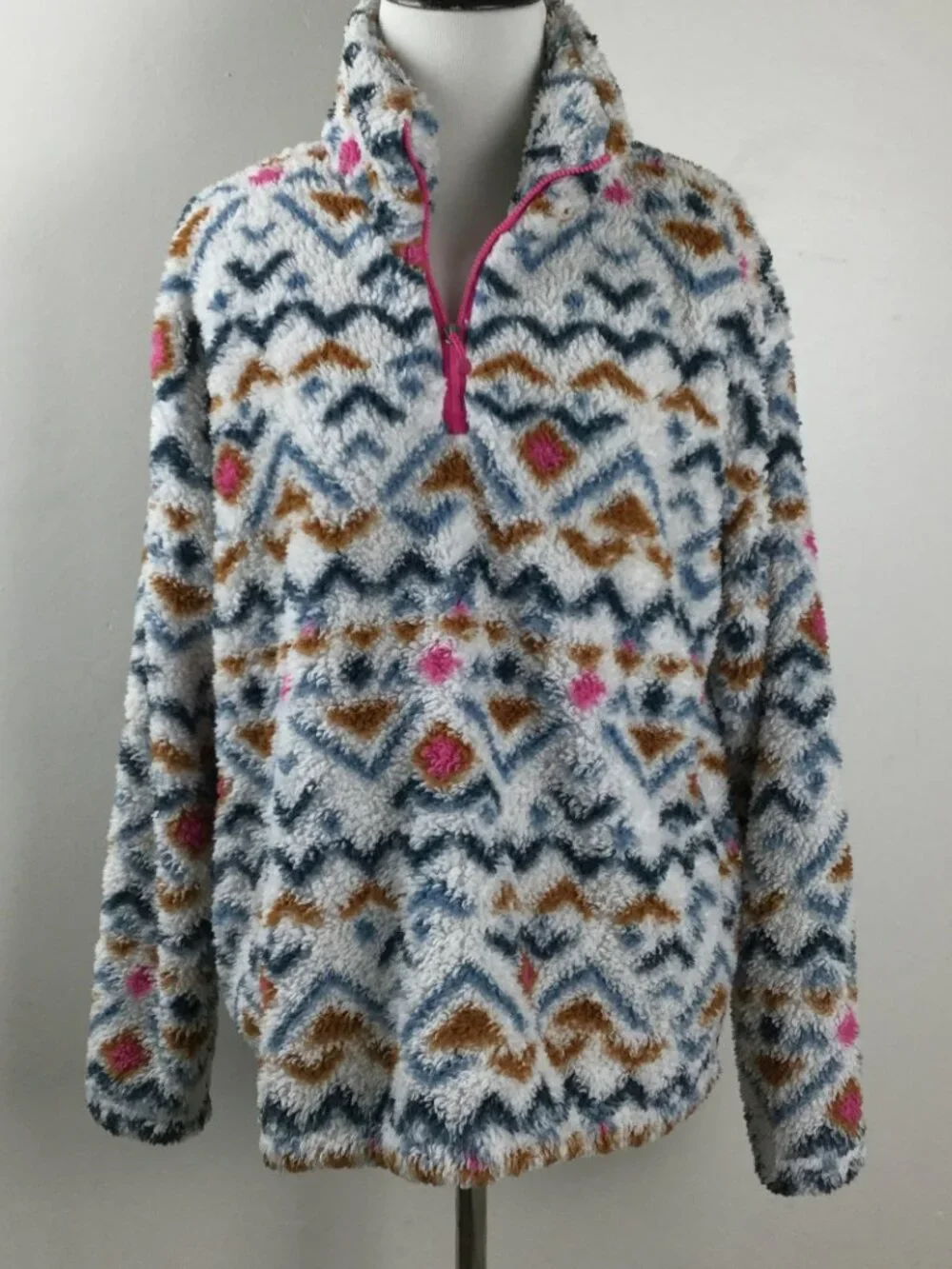 Eddie Bauer Half-Zip Fleece Pullover Top m